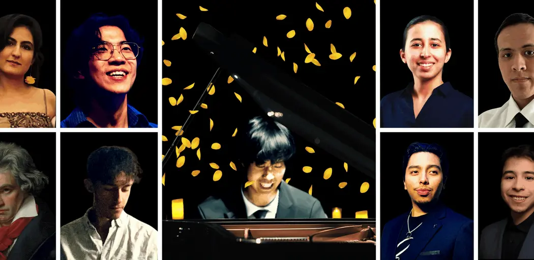 Golden Piano | Sous les pétales d'or et chandelles