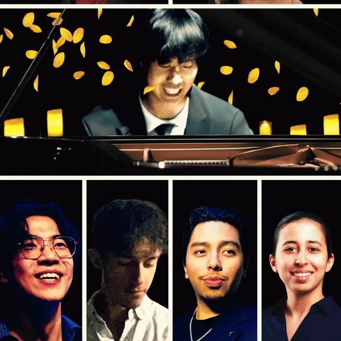Golden Piano | Sous les pétales d'or et chandelles